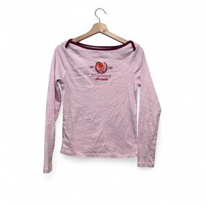 Y2K Strawberry Shortcake Long Sleeve Graphic Tee Pink Size M